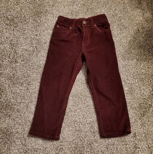 Carters Maroon Corduroy Pants Size 4t